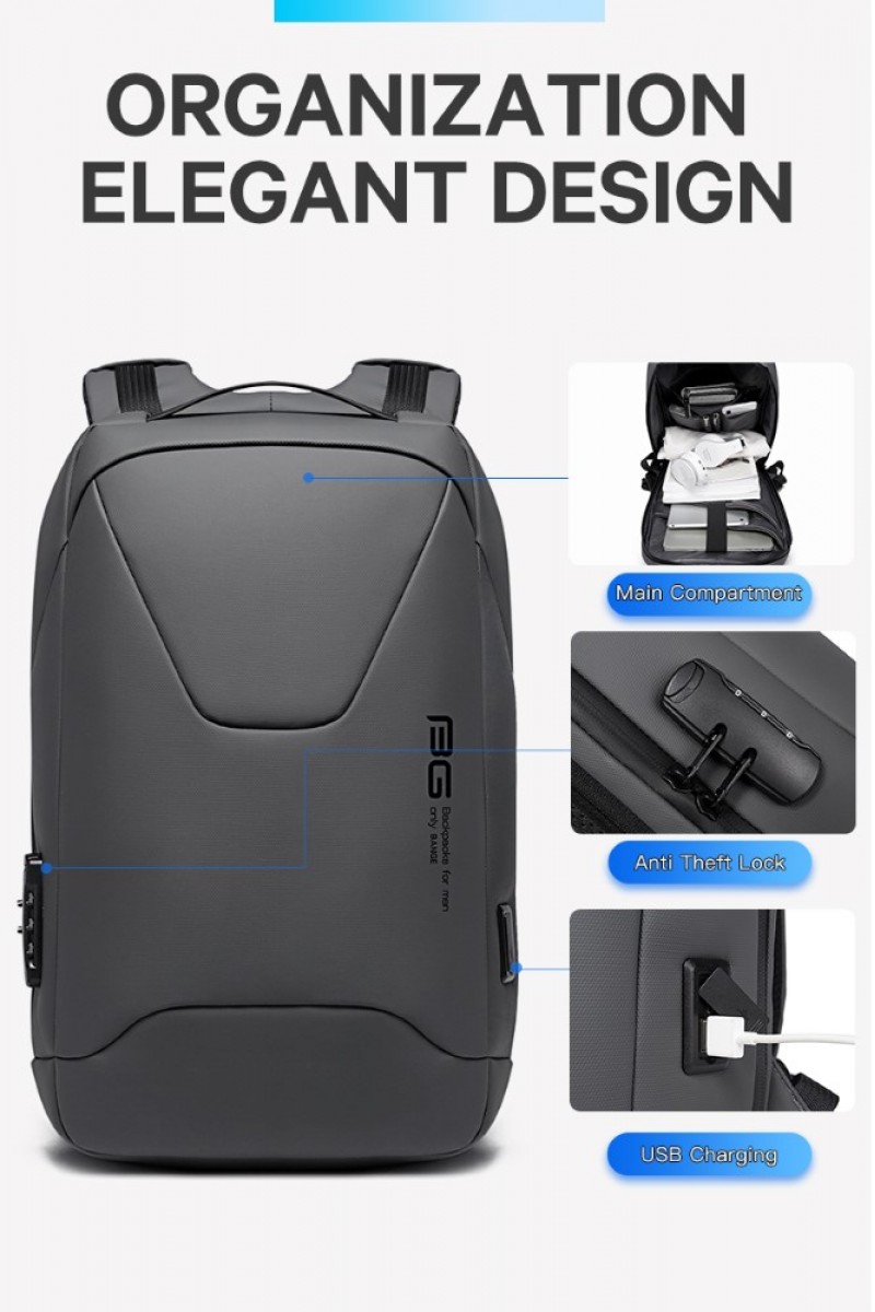 Σακίδιο πλάτης 21L Laptop 15,6” Bange 22188 μαύρο Σακίδιο πλάτης 21L Laptop 15,6” Bange 22188 μαύρο