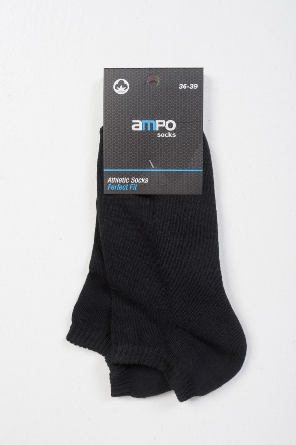 Ανδρικές κάλτσες κοντές Sport AMPO 302 ΜΑΥΡΟ