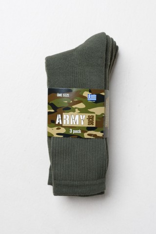 ΣΤΡΑΤΙΩΤΙΚΕΣ ΚΑΛΤΣΕΣ ΑΜΠΟ 3 PACK ΧΑΚΙ