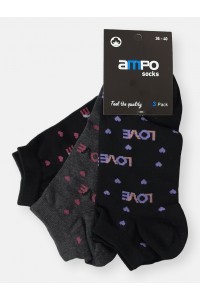 Γυναικεία σοσόνια 3Pack AMPO LOVE Multicolor