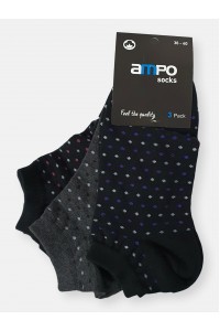 Γυναικεία σοσόνια 3Pack AMPO Πουά Multicolor Γυναικεία σοσόνια 3Pack AMPO Πουά Multicolor