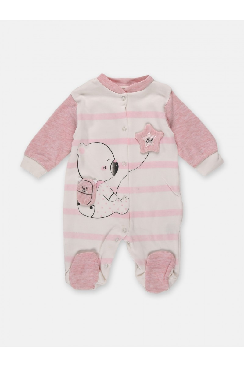 Μακό βρεφικό φορμάκι BABYBAL BEAR ΡΟΖ Μακό βρεφικό φορμάκι BABYBAL BEAR ΡΟΖ