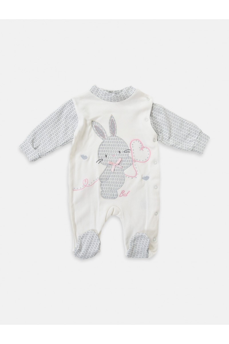 Μακό βρεφικό φορμάκι BABYBAL Rabbit ΓΚΡΙ Μακό βρεφικό φορμάκι BABYBAL Rabbit ΓΚΡΙ