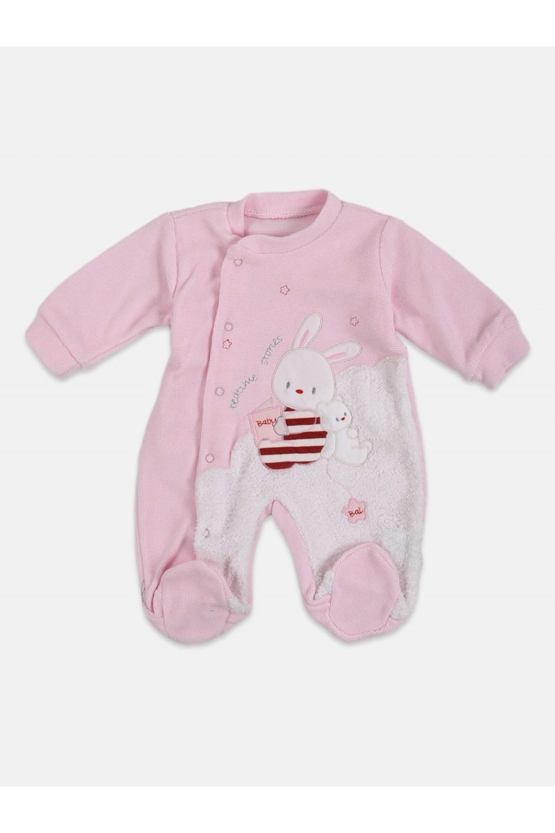 Βρεφικό φορμάκι βελουτέ BABYBAL Bedtime Stories Ροζ Βρεφικό φορμάκι βελουτέ BABYBAL Bedtime Stories Ροζ