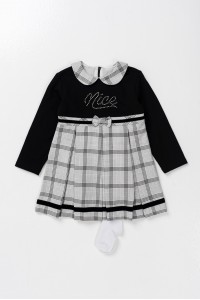 Παιδικό φόρεμα BEBUS Black με καλσόν Παιδικό φόρεμα BEBUS Black με καλσόν