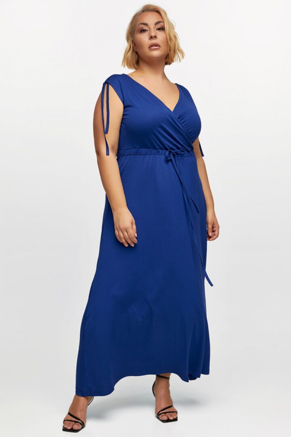 Φόρεμα Κρουαζέ BODY MOVE 1287 Μπλε Ρουά