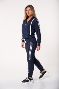 Αθλητική ζακέτα με ρίγες BODY MOVE 1171 NAVY Αθλητική ζακέτα με ρίγες BODY MOVE 1171 NAVY
