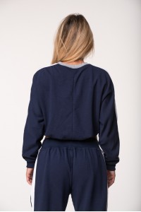 Aθλητικές φόρμες σετ BODY MOVE Crop Top NAVY Aθλητικές φόρμες σετ BODY MOVE Crop Top NAVY