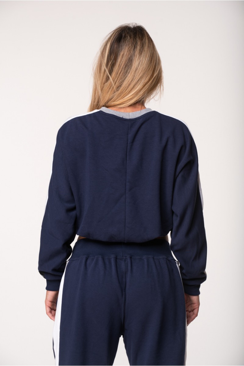 Aθλητικές φόρμες σετ BODY MOVE Crop Top NAVY Aθλητικές φόρμες σετ BODY MOVE Crop Top NAVY