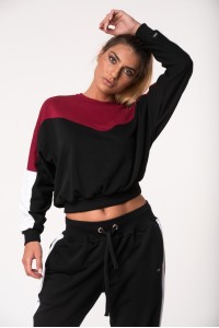 Αθλητικές φόρμες σετ BODY MOVE Crop Top BLACK