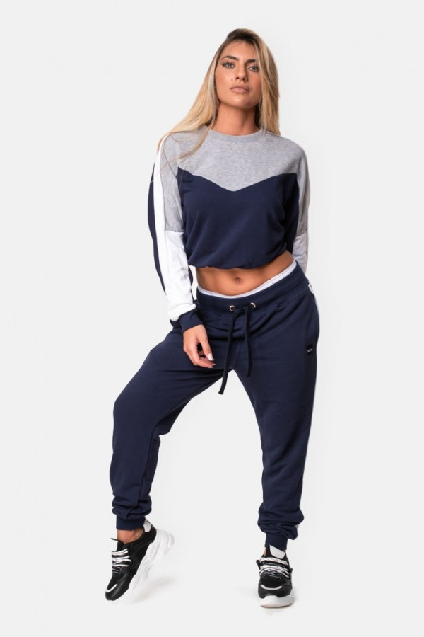 Aθλητικές φόρμες σετ BODY MOVE Crop Top NAVY