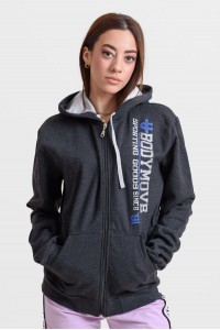 Ζακέτα φούτερ BODYMOVE 549 Ανθρακί Ζακέτα φούτερ BODYMOVE 549 Ανθρακί