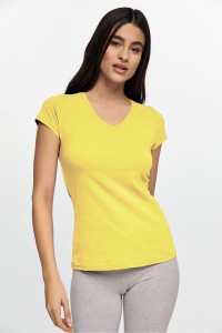 Γυναικείο T-Shirt BODY MOVE 614 Κίτρινο