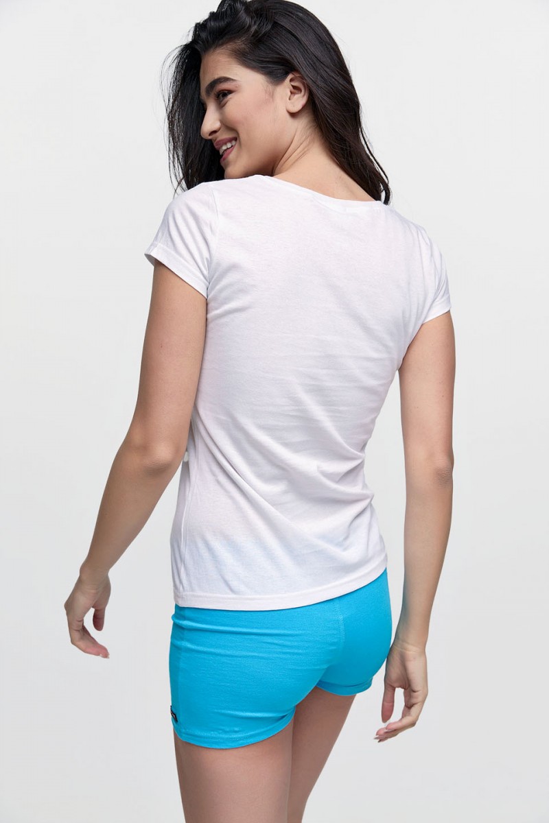 Γυναικείο T-Shirt BODY MOVE 814 ΛΕΥΚΟ
