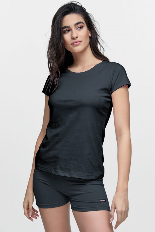 Γυναικείο T-Shirt BODY MOVE 814 ΜΑΥΡΟ