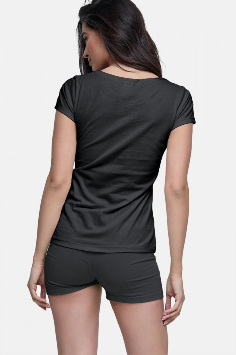 Γυναικείο T-Shirt BODY MOVE 814 ΜΑΥΡΟ Γυναικείο T-Shirt BODY MOVE 814 ΜΑΥΡΟ