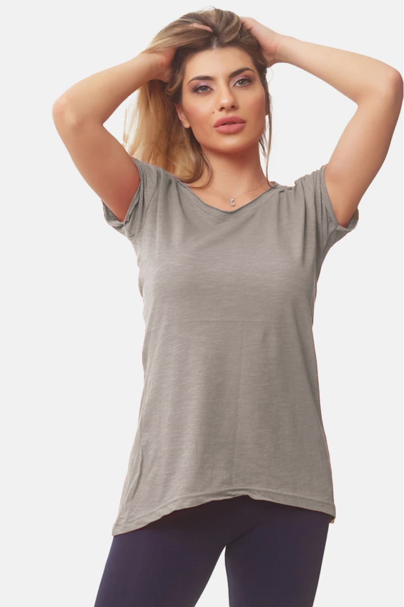 Γυναικείο T-Shirt BODY MOVE 894 ΓΚΡΙ Γυναικείο T-Shirt BODY MOVE 894 ΓΚΡΙ
