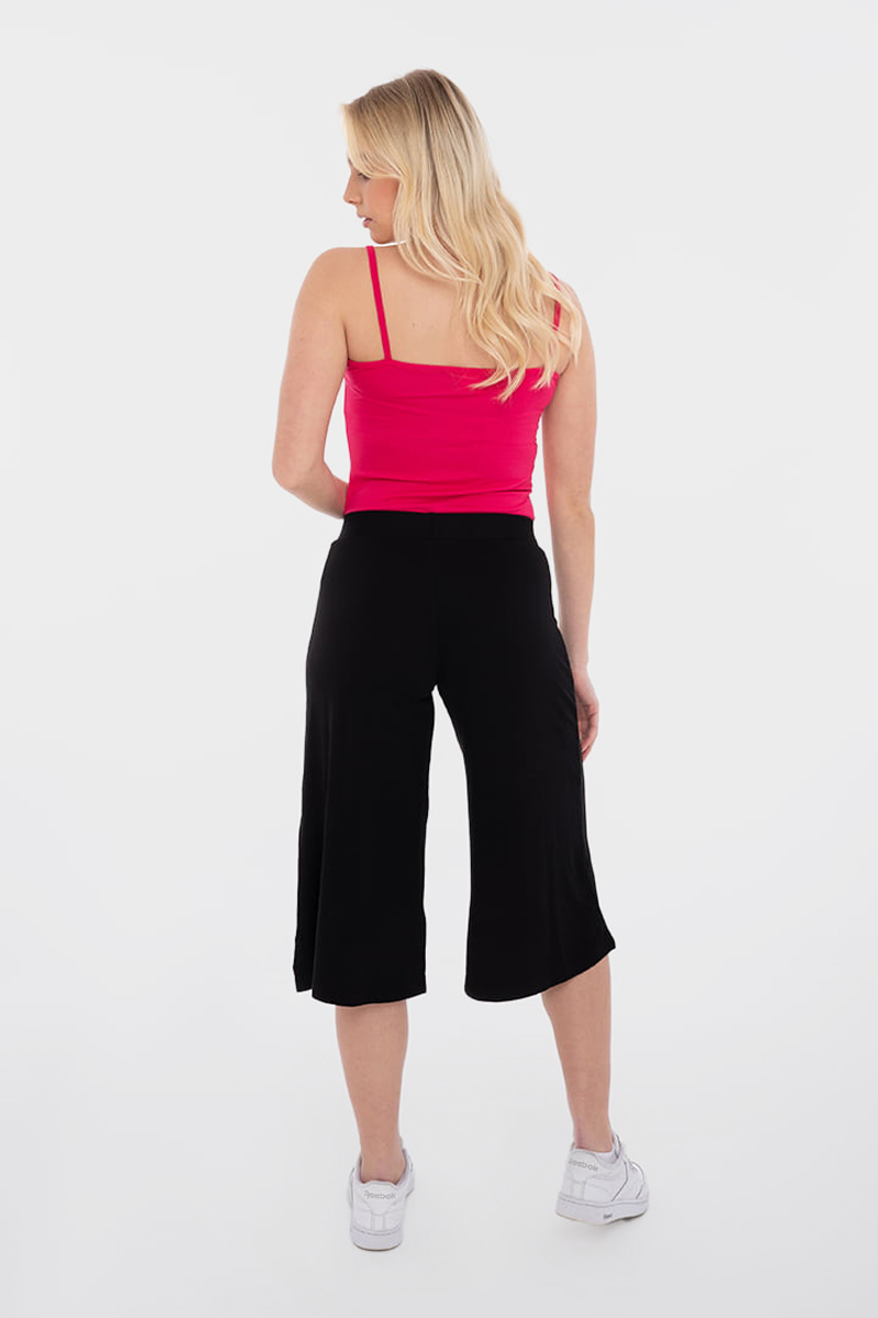 Μονόχρωμη Ζιπ Κιλότ BODY MOVE 1063 ΜΑΥΡΟ