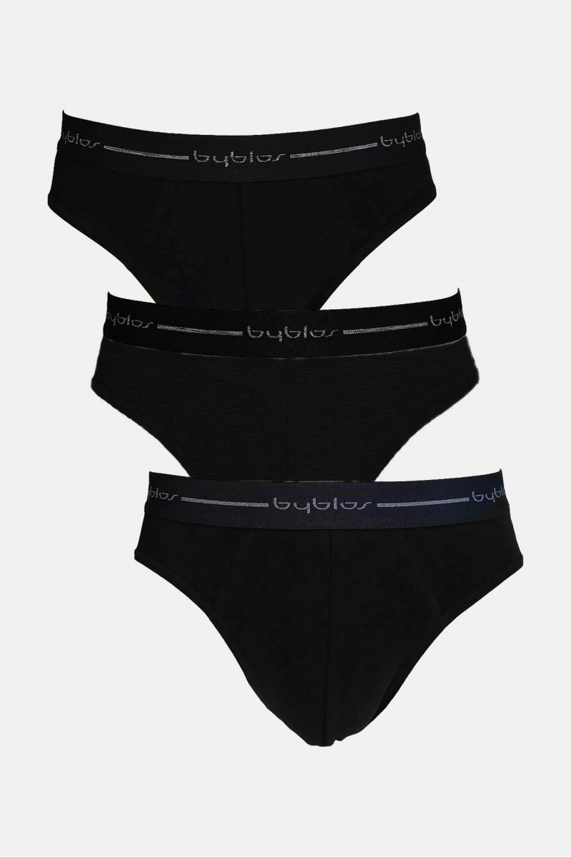 Ανδρικά σλιπ BYBLOS 3 Pack BLACK 683301