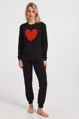 Γυναικεία πιτζάμα CHERRY Black Heart 10133