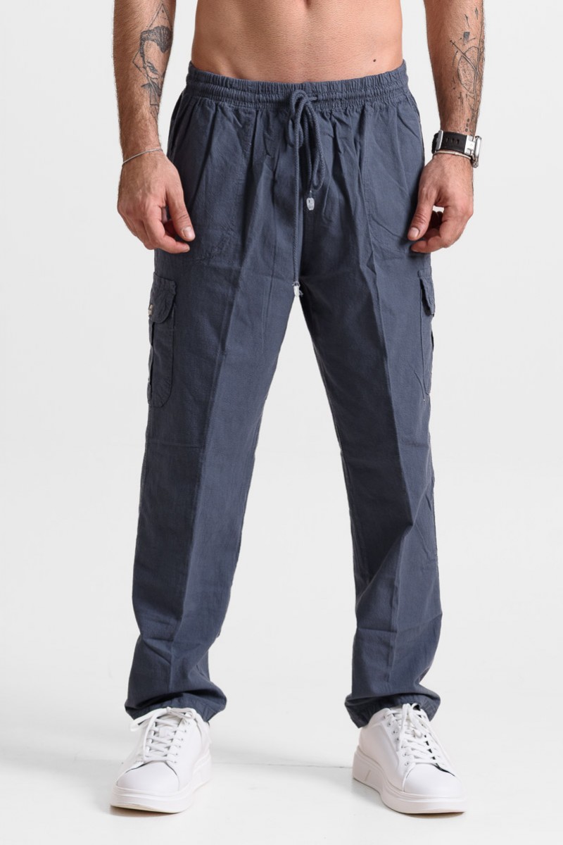 Ανδρική παντελόνα Cargo CREPE SPORTS 100 ΑΝΘΡΑΚΙ