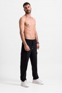 Ανδρική παντελόνα Cargo CREPE SPORTS 100 ΜΑΥΡΟ Ανδρική παντελόνα Cargo CREPE SPORTS 100 ΜΑΥΡΟ