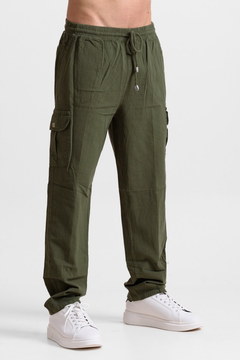 Ανδρική παντελόνα Cargo CREPE SPORTS 100 ΧΑΚΙ