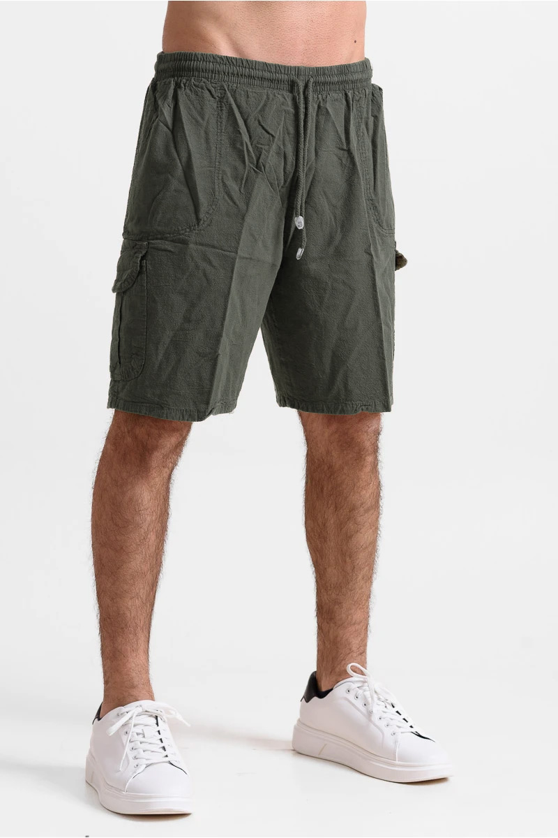 Ανδρική Βερμούδα cargo CREPE SPORTS ΧΑΚΙ NEW Ανδρική Βερμούδα cargo CREPE SPORTS ΧΑΚΙ NEW