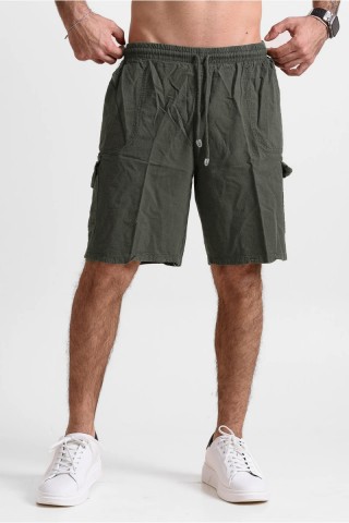 Ανδρική Βερμούδα cargo CREPE SPORTS ΧΑΚΙ NEW