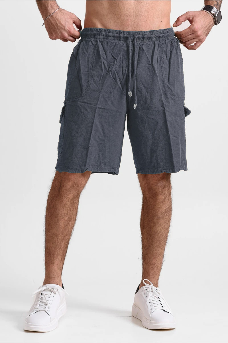 Ανδρική Βερμούδα cargo CREPE SPORTS ΑΝΘΡΑΚΙ NEW