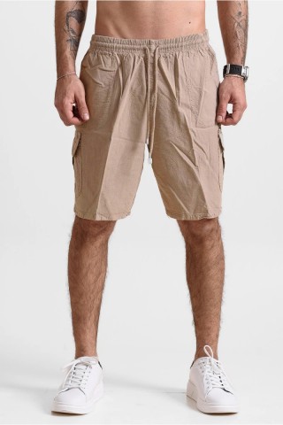 Ανδρική Βερμούδα cargo CREPE SPORTS ΜΠΕΖ NEW