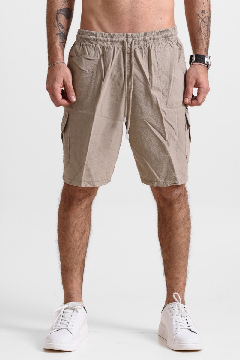 Ανδρική Βερμούδα cargo CREPE SPORTS ΜΠΕΖ