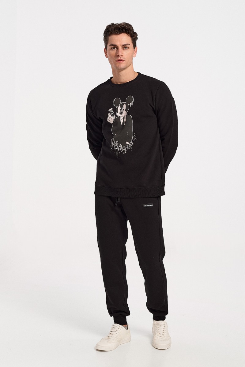 Μπλούζα Φούτερ Cotton4all MICKEY 336 Μπλούζα Φούτερ Cotton4all MICKEY 336