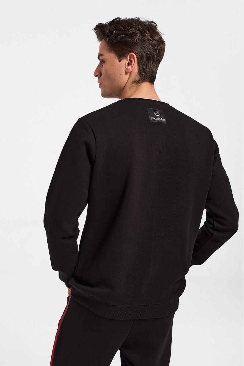 Μπλούζα Φούτερ Cotton4all LOOK BACK Μπλούζα Φούτερ Cotton4all LOOK BACK