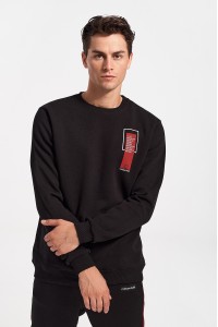 Μπλούζα Φούτερ Cotton4all LOOK BACK Μπλούζα Φούτερ Cotton4all LOOK BACK