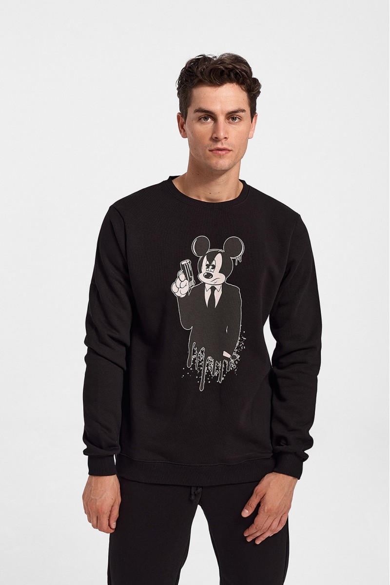Μπλούζα Φούτερ Cotton4all MICKEY 336 Μπλούζα Φούτερ Cotton4all MICKEY 336