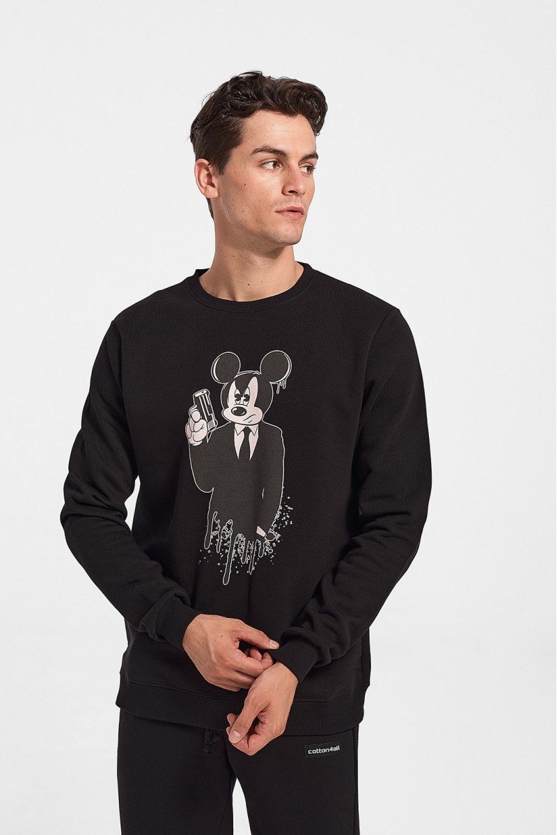 Μπλούζα Φούτερ Cotton4all MICKEY 336 Μπλούζα Φούτερ Cotton4all MICKEY 336
