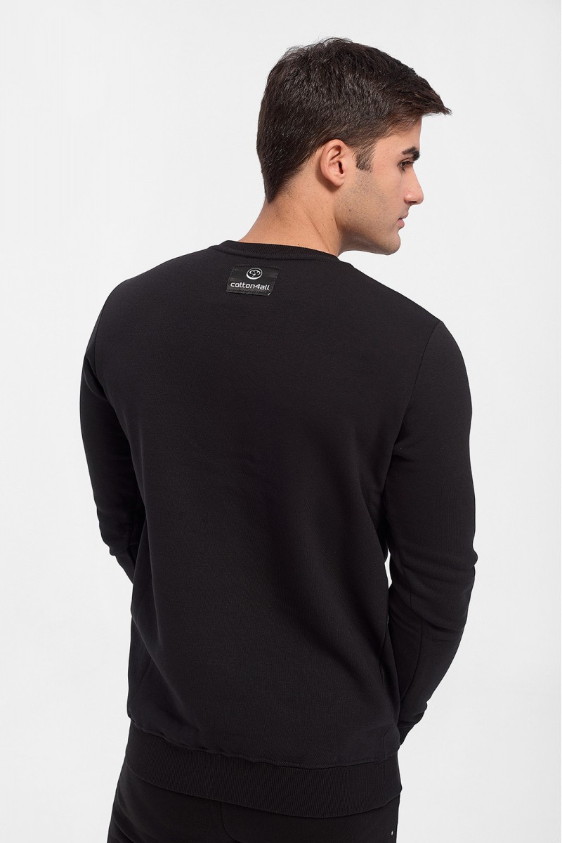 Φούτερ μπλούζα Cotton4all Black Mickey Φούτερ μπλούζα Cotton4all Black Mickey