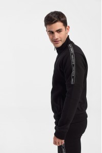 Φούτερ ζακέτα Cotton4all Total Black Φούτερ ζακέτα Cotton4all Total Black