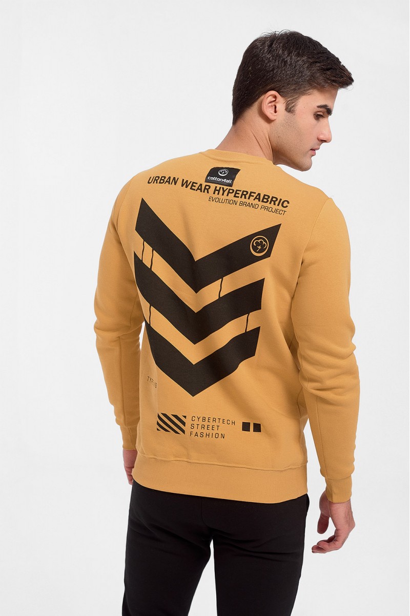 Φούτερ μπλούζα Cotton4all YELLOW ARMY Φούτερ μπλούζα Cotton4all YELLOW ARMY