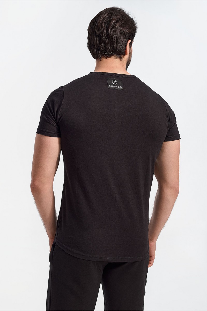 Ανδρικό T-Shirt Cotton4all JOKER Μαύρο