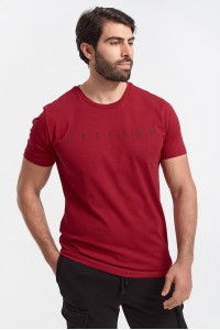 Ανδρικό T-Shirt Cotton4all FREEDOM Μπορντό