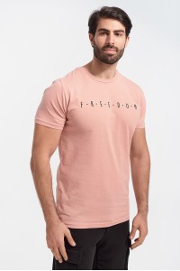 Ανδρικό T-Shirt FREEDOM Pink Pastel