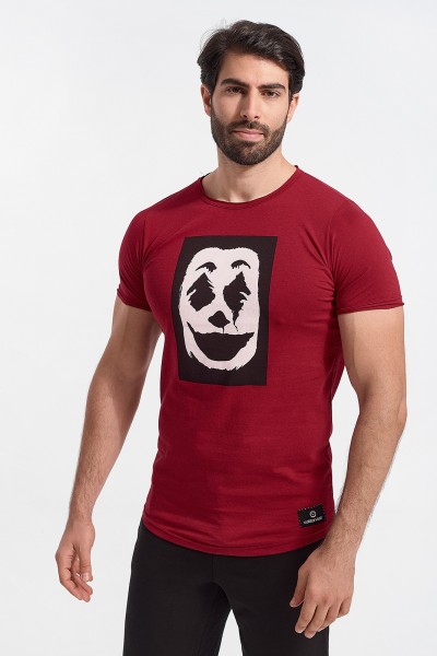 Ανδρικό T-Shirt Cotton4all JOKER Μπορντό