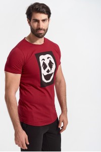 Ανδρικό T-Shirt Cotton4all JOKER Μπορντό
