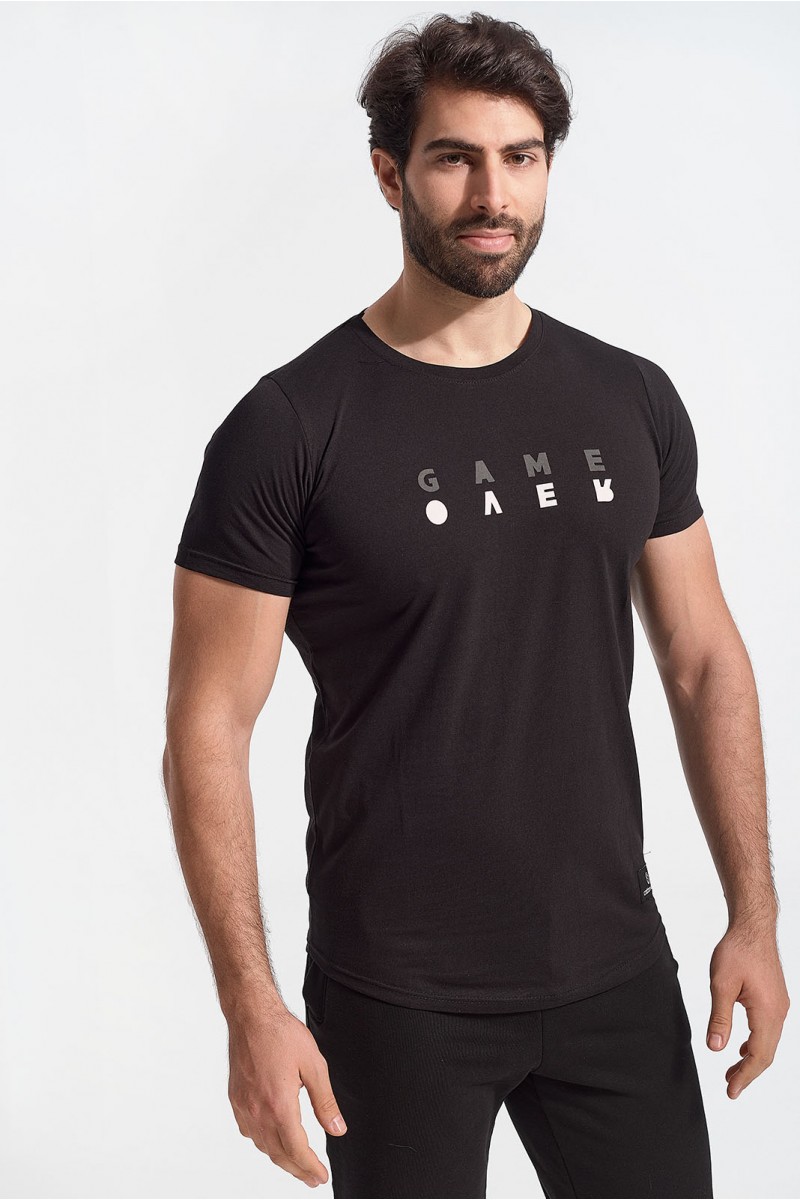 Κοντομάνικη μπλούζα Cotton4all GAME OVER Black
