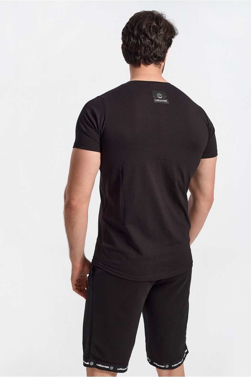 Κοντομάνικη μπλούζα Cotton4all GAME OVER Black