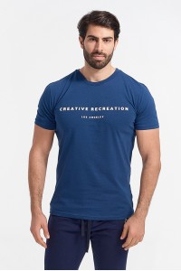 Ανδρικό T-Shirt Cotton4all LOS ANGELES NAVY