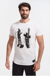 Ανδρικό T-Shirt Cotton4all Mickey White