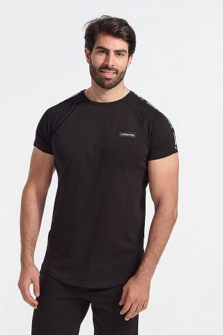 Ανδρικό T-Shirt Cotton4all Black Logo
